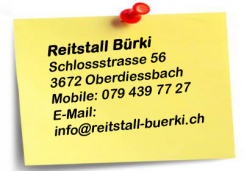 Reitstall Bürki - Ihr Reitstall für Beritt und Pferdepension in Oberdiessbach (BE)